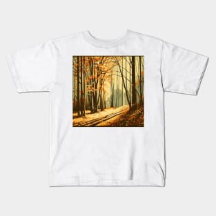 Autumn Trees Landscape Kids T-Shirt